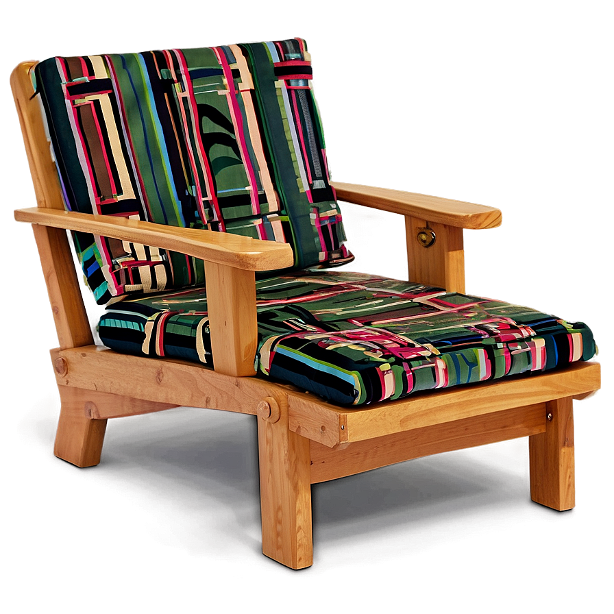 Teak Lawn Chair Png 06132024 PNG image