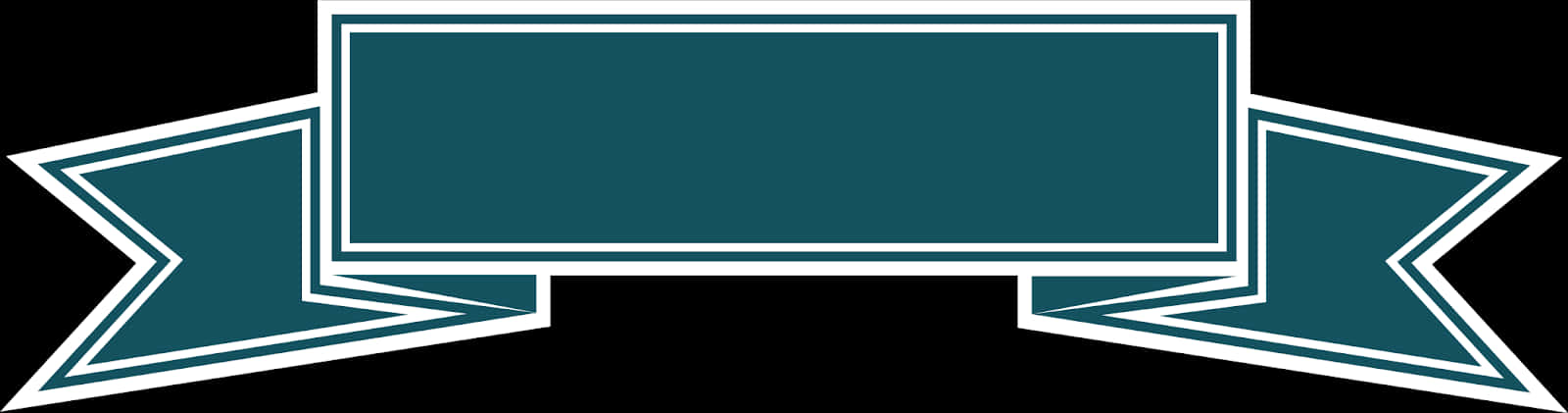 Teal Accented Blank Banner Design PNG image