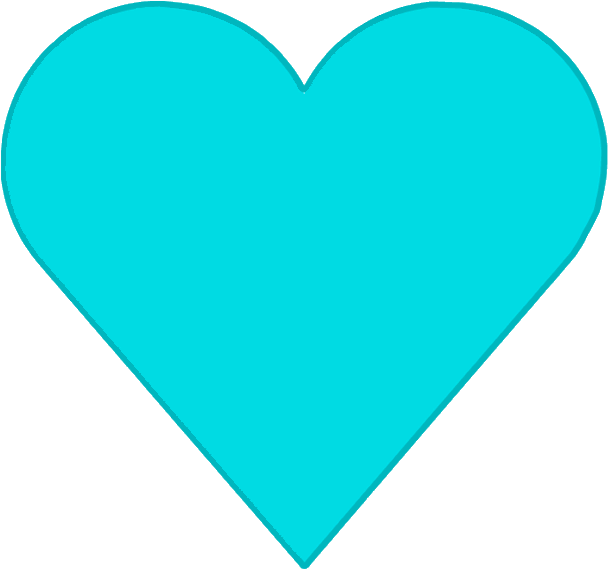 Teal Heart Graphic PNG image