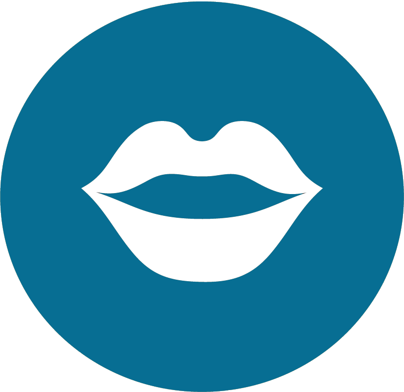 Teal Lips Icon PNG image