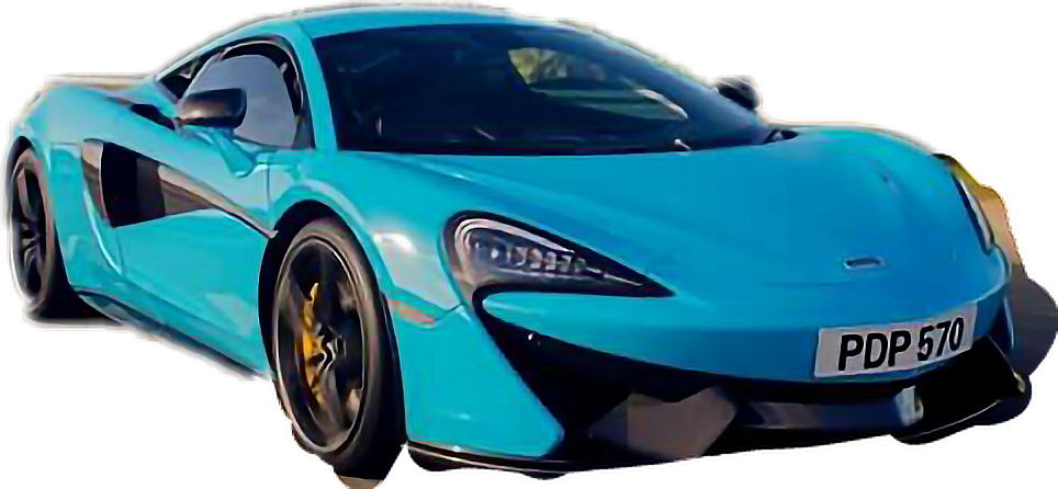 Teal Mc Laren Sports Car PNG image