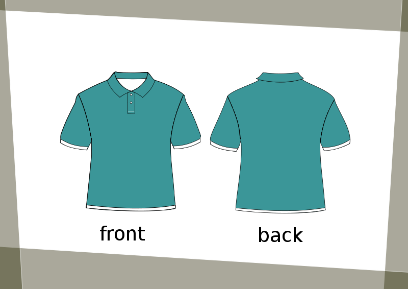 Teal Polo Shirt Design Template PNG image