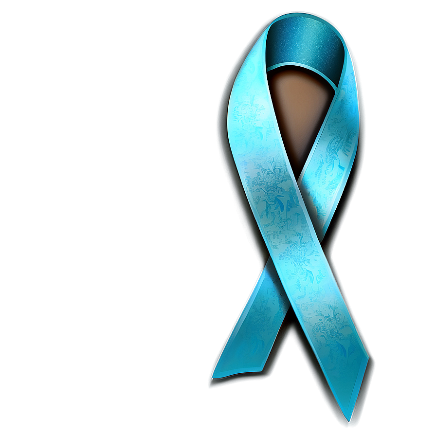 Teal Ribbon Banner Png 06282024 PNG image