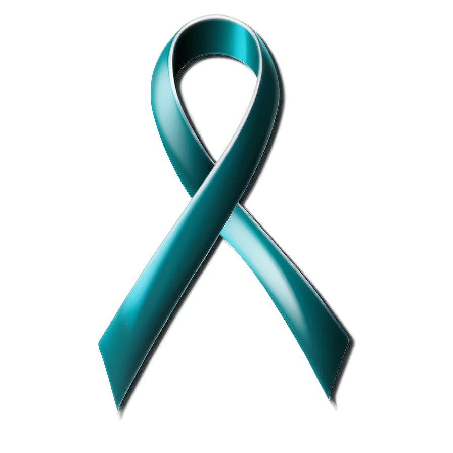 Teal Ribbon For Cervical Cancer Awareness Png 85 PNG image