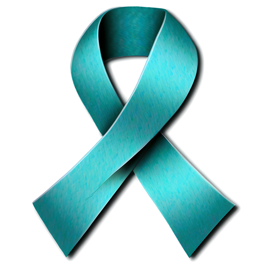 Teal Ribbon For Cervical Cancer Awareness Png Xsl PNG image