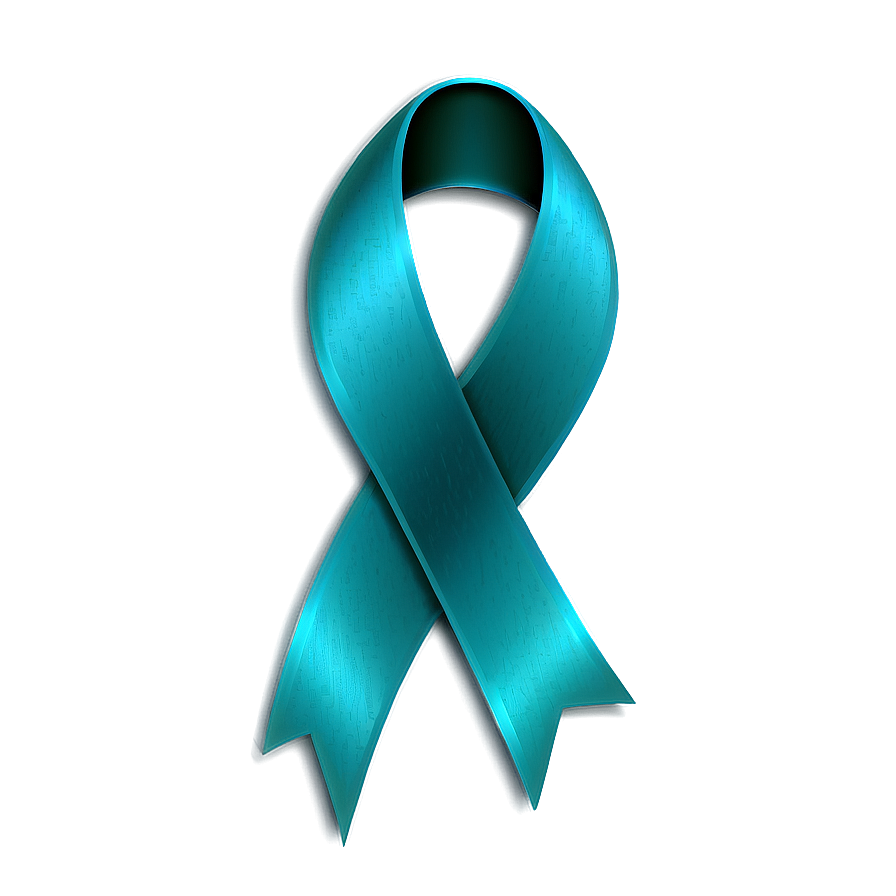 Teal Ribbon Of Hope Png 06282024 PNG image