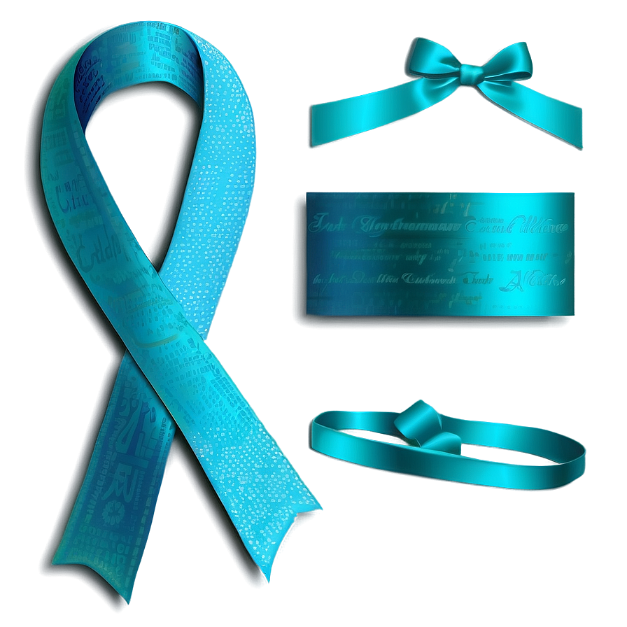 Teal Ribbon Of Hope Png Jfn36 PNG image