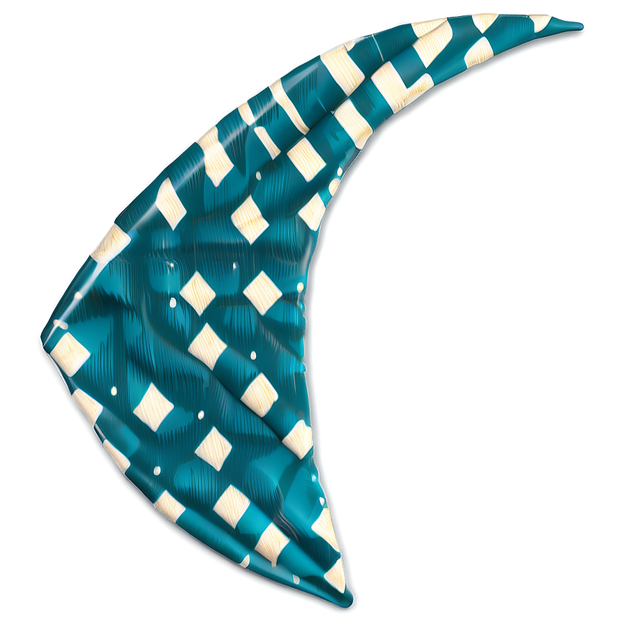 Teal Ribbon With Checkered Pattern Png 06282024 PNG image