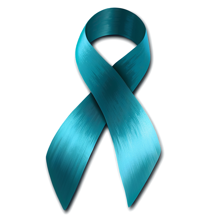 Teal Ribbon With Shadow Png Ttf19 PNG image