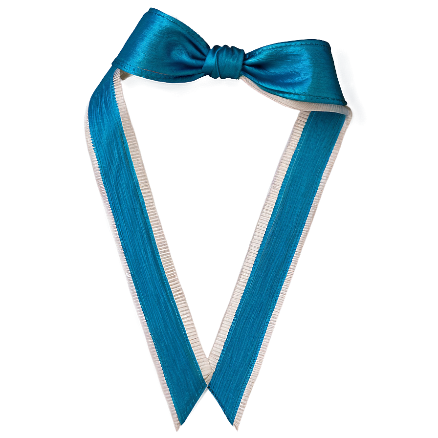 Teal Ribbon With Stripes Png Ijb18 PNG image