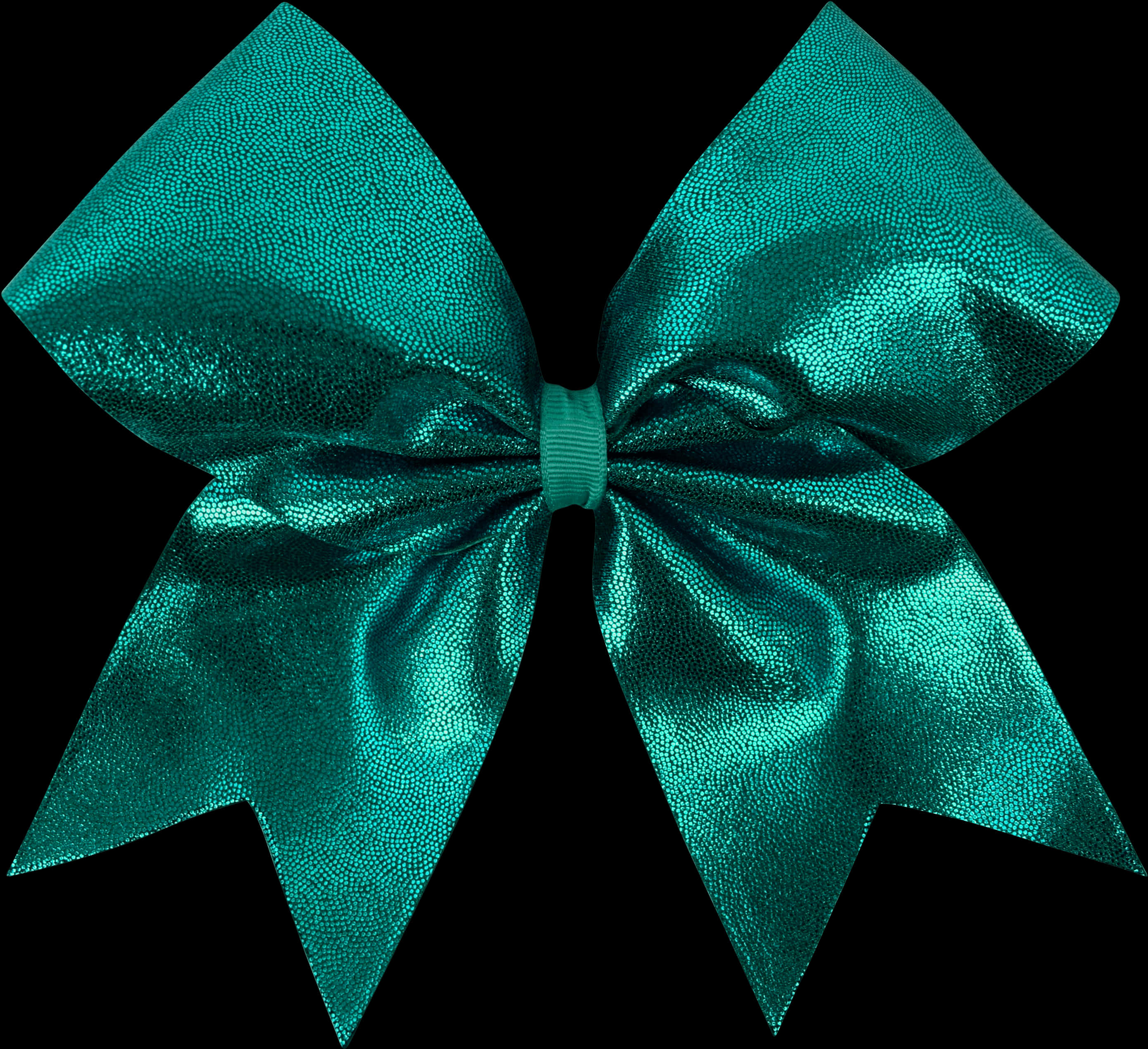 Teal Satin Gift Bow PNG image