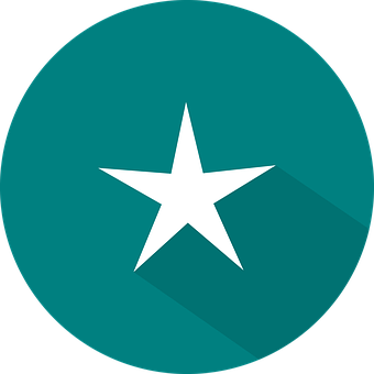 Teal Star Icon PNG image
