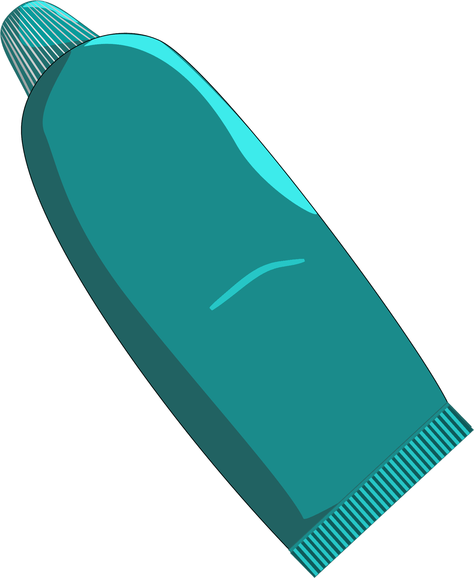 Teal Toothpaste Tube Vector PNG image