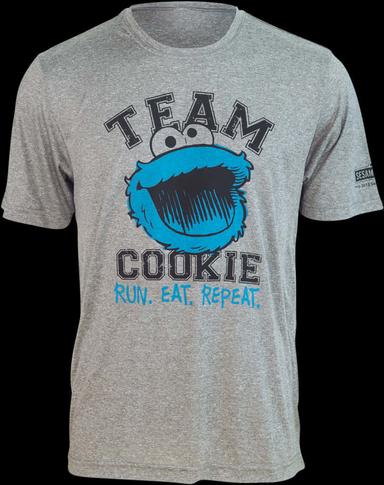 Team Cookie Monster T Shirt Design PNG image