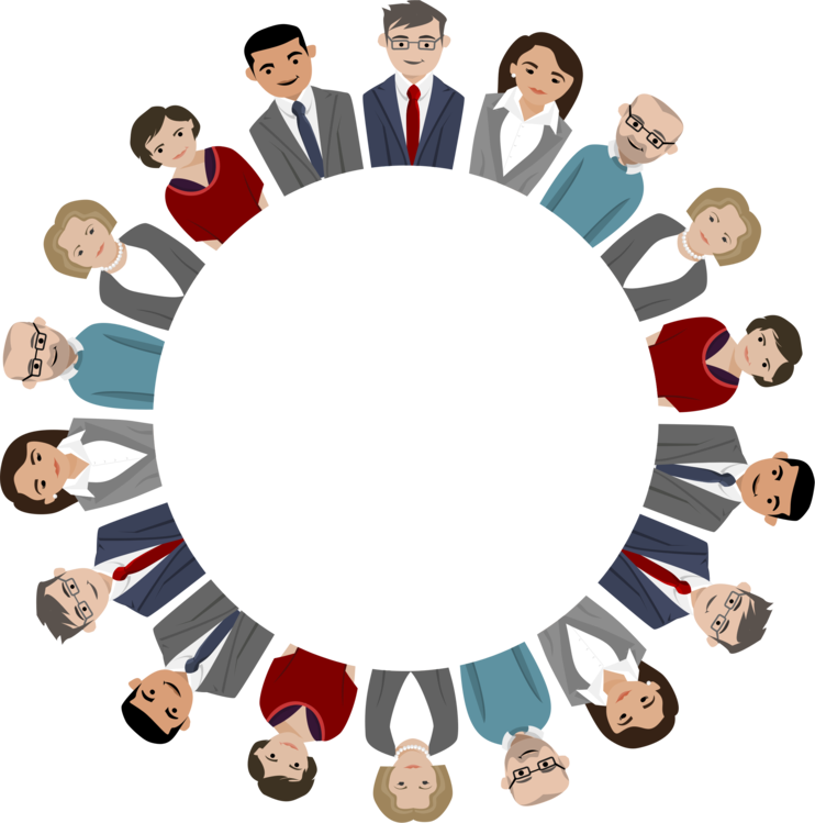 Teamwork Circle Illustration PNG image