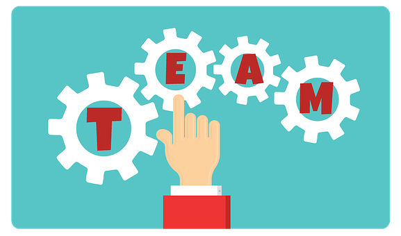 Teamwork Cogs Graphic PNG image