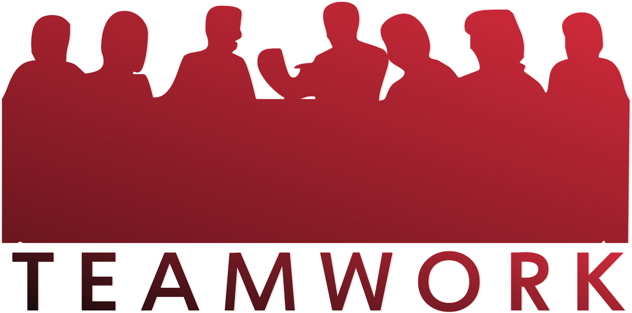 Teamwork Silhouette Banner PNG image