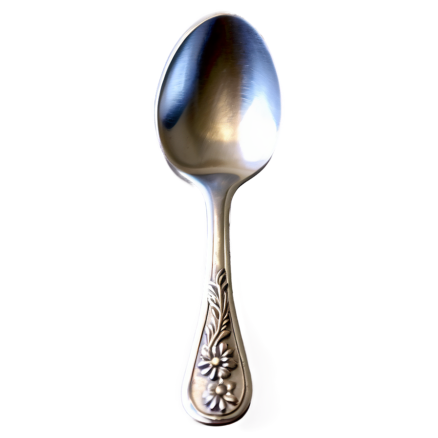 Teaspoon With Floral Embossment Png Ulm PNG image