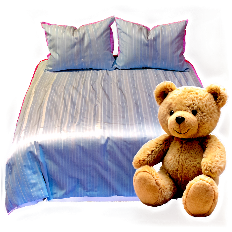 Teddy Bear In Bed Png 05212024 PNG image