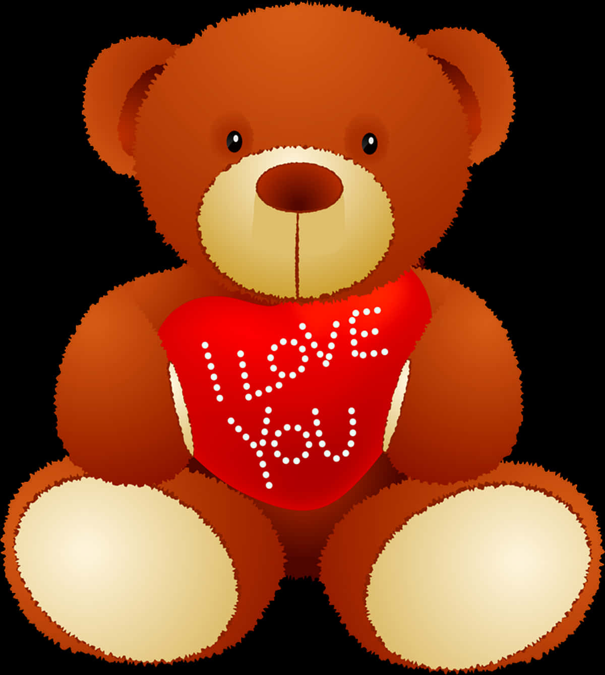Teddy Bear With Love Heart PNG image