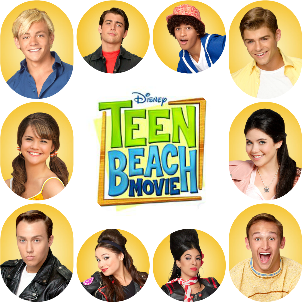 Teen Beach Movie Cast Collage PNG image