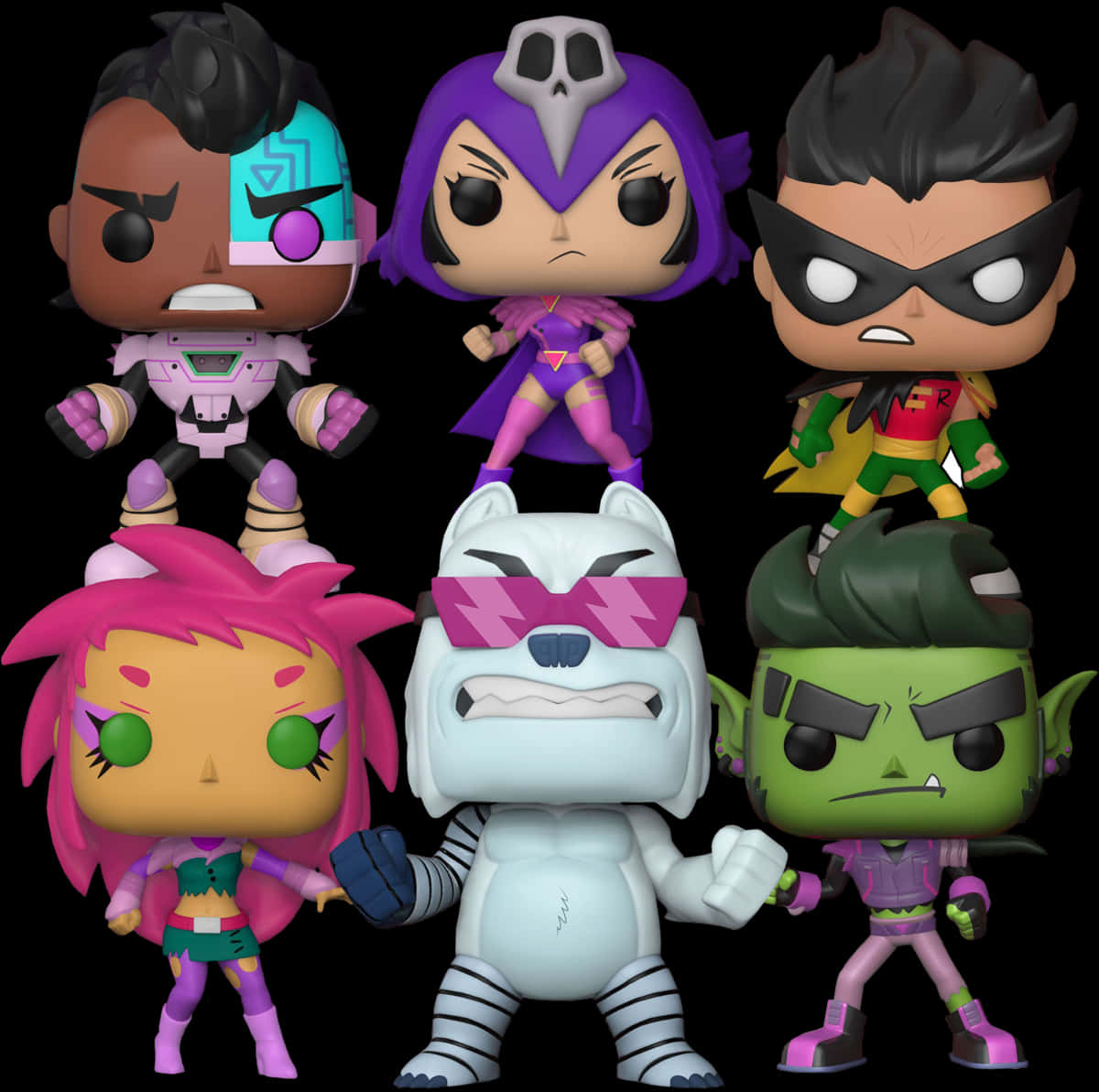 Teen Titans Go Funko Pop Collection PNG image