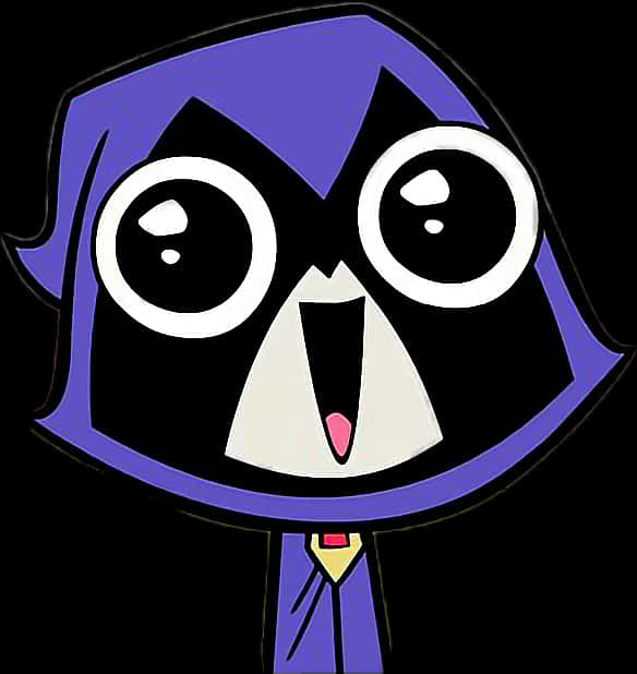 Teen Titans Go Raven Surprised Expression PNG image