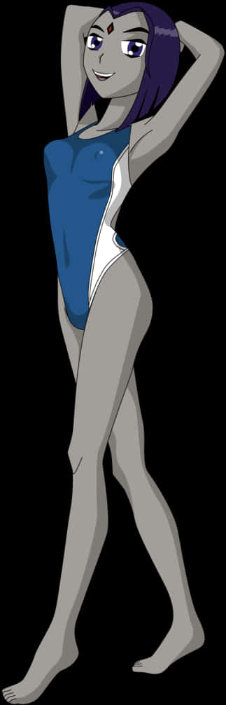 Teen Titans Go Ravenin Swimsuit PNG image
