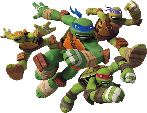 Teenage Mutant Ninja Turtles Action Pose PNG image