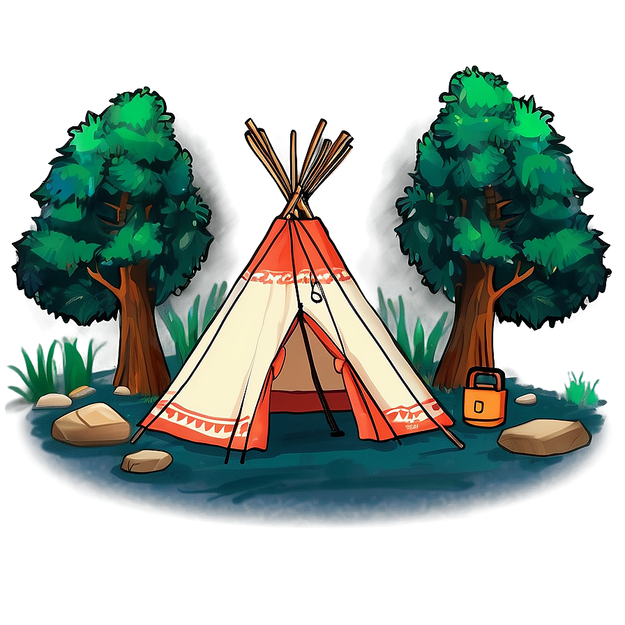 Teepee Camping Adventure Png 06292024 PNG image