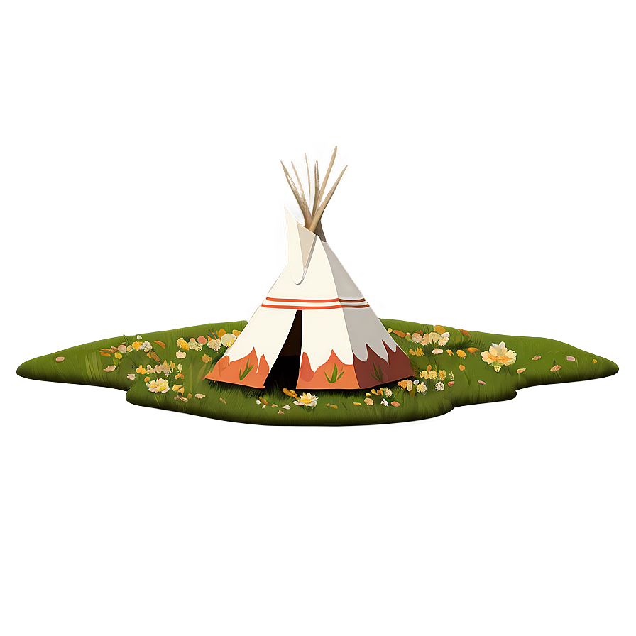 Teepee In A Field Of Flowers Png 97 PNG image