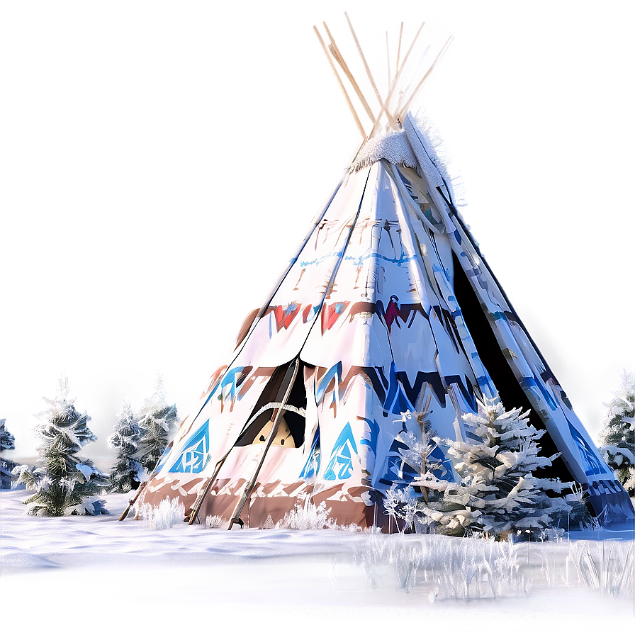 Teepee In A Winter Wonderland Png 06292024 PNG image