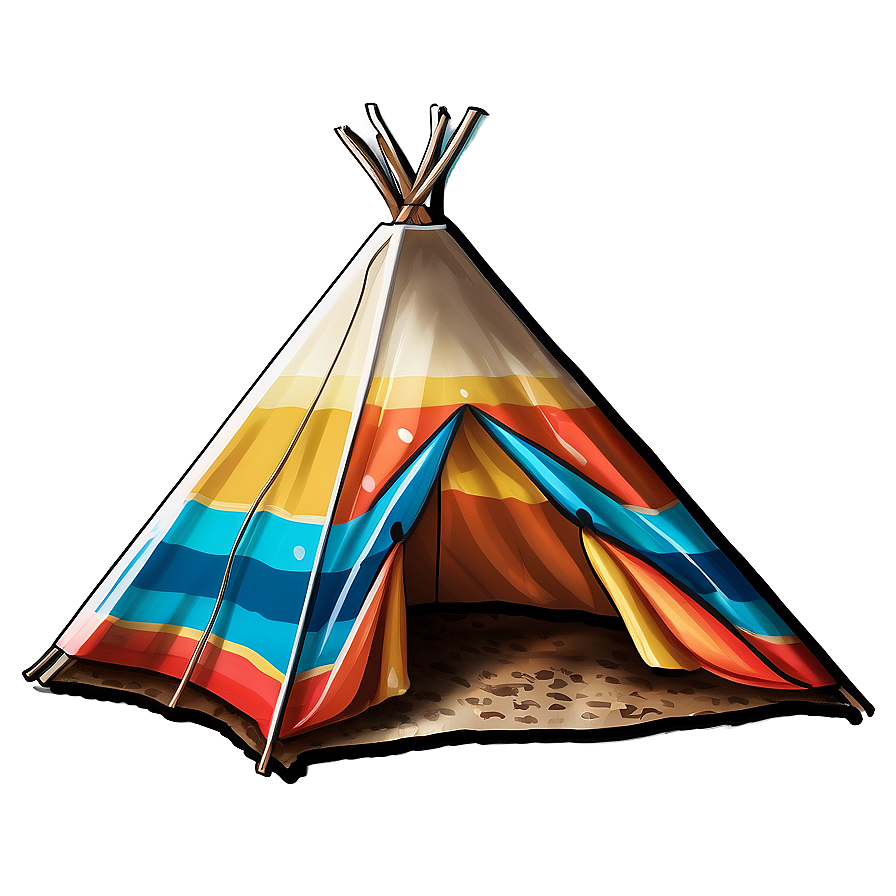 Teepee On A Beach Scene Png 06292024 PNG image