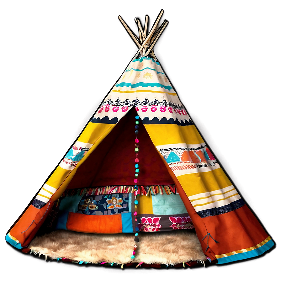 Teepee With Boho Chic Decor Png 38 PNG image