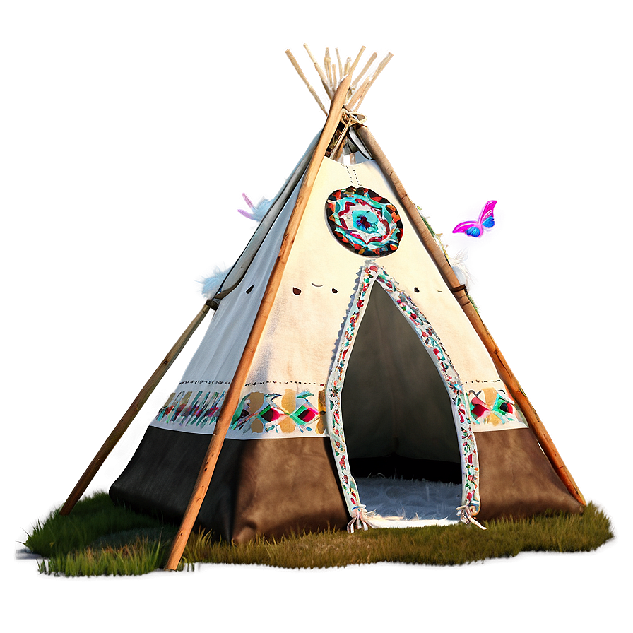 Teepee With Dream Catchers Png Fjl PNG image