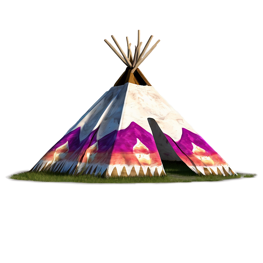 Teepee With Mountain Backdrop Png 06292024 PNG image