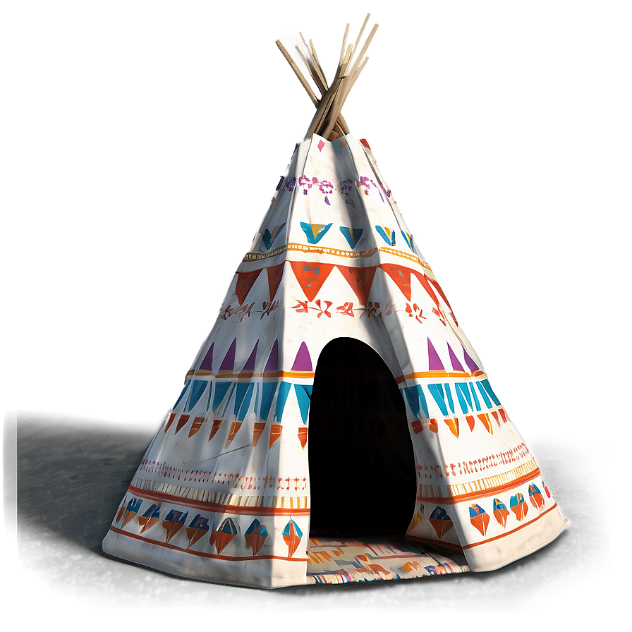 Teepee With Native Patterns Png 06292024 PNG image