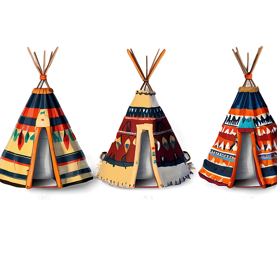 Teepee With Native Patterns Png Ctf95 PNG image