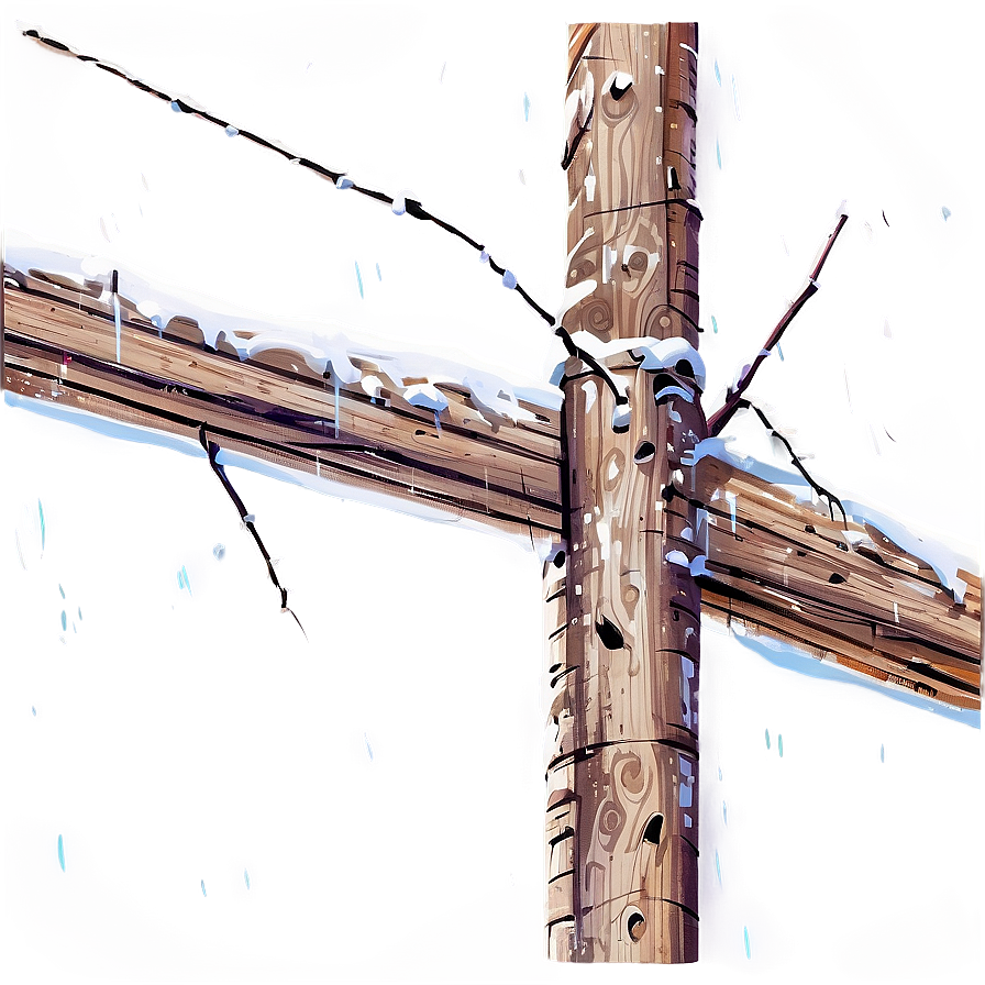 Telephone Pole In Snow Png Kqj61 PNG image