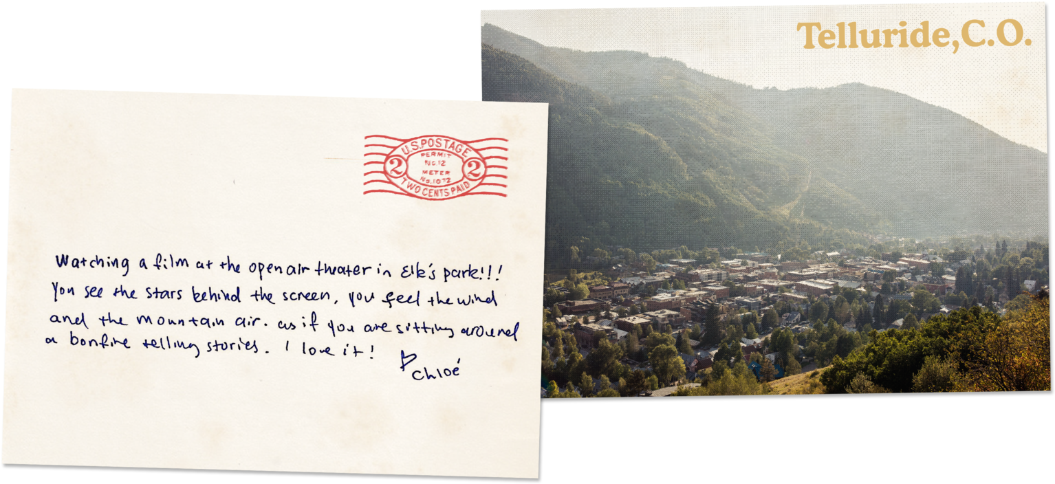 Telluride Colorado Postcard View PNG image