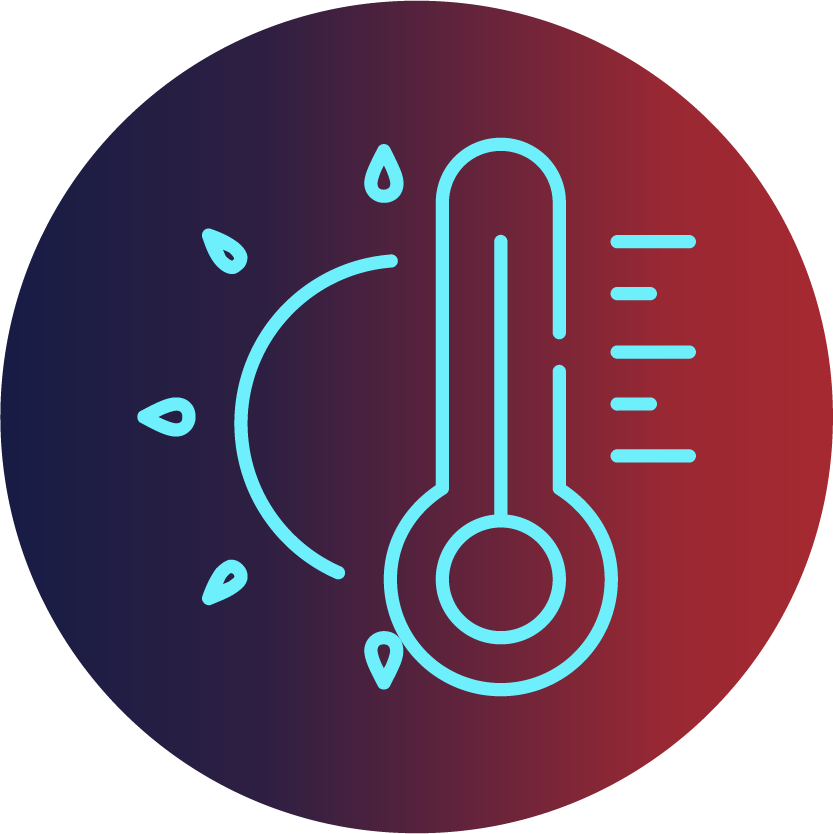 Temperature Icon Hot Cold Gradient Background PNG image