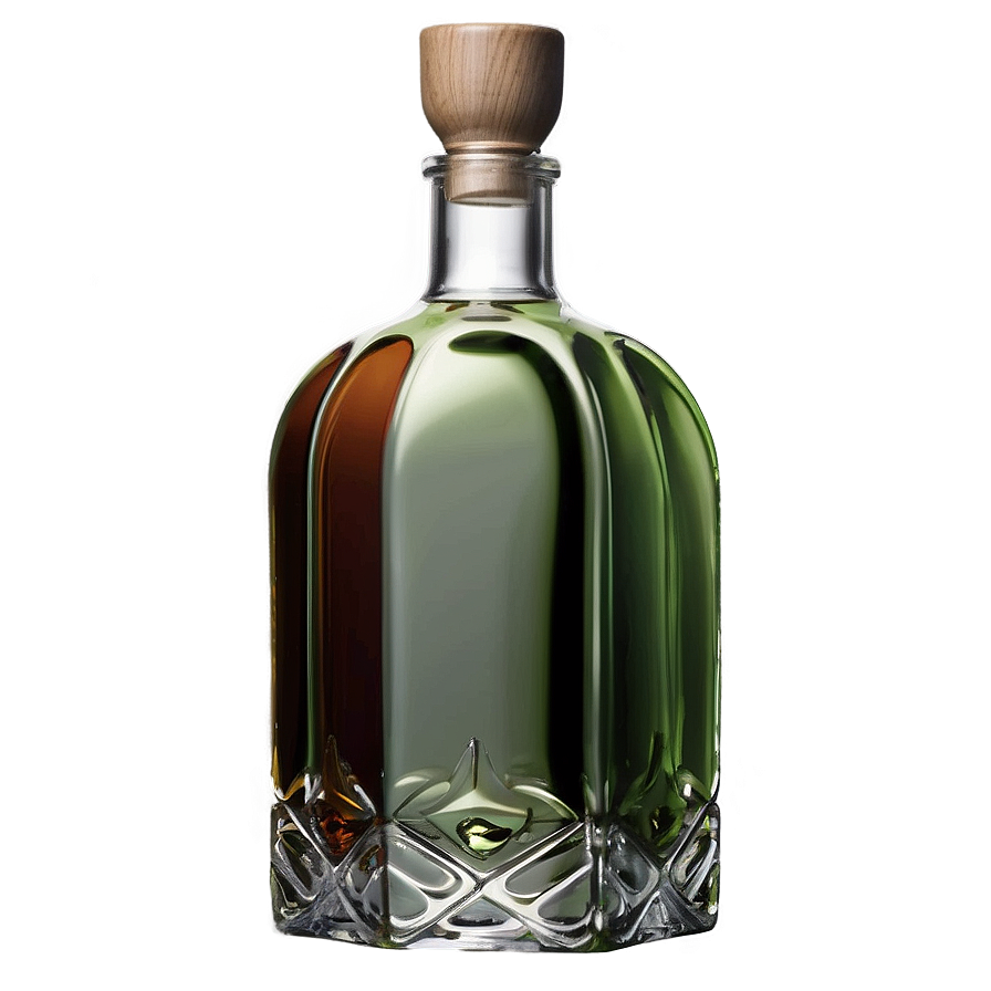 Tempered Glass Liquor Bottle Png Wvv29 PNG image