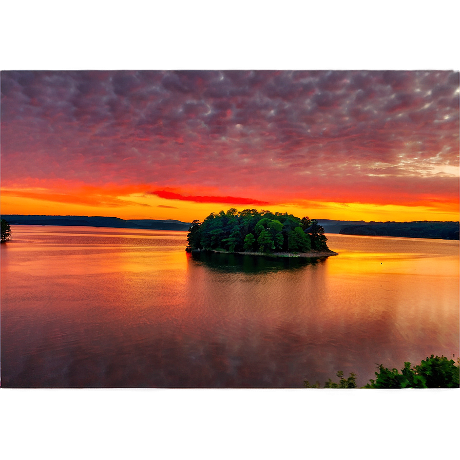 Tennessee Lake Sunset Png Ekh6 PNG image