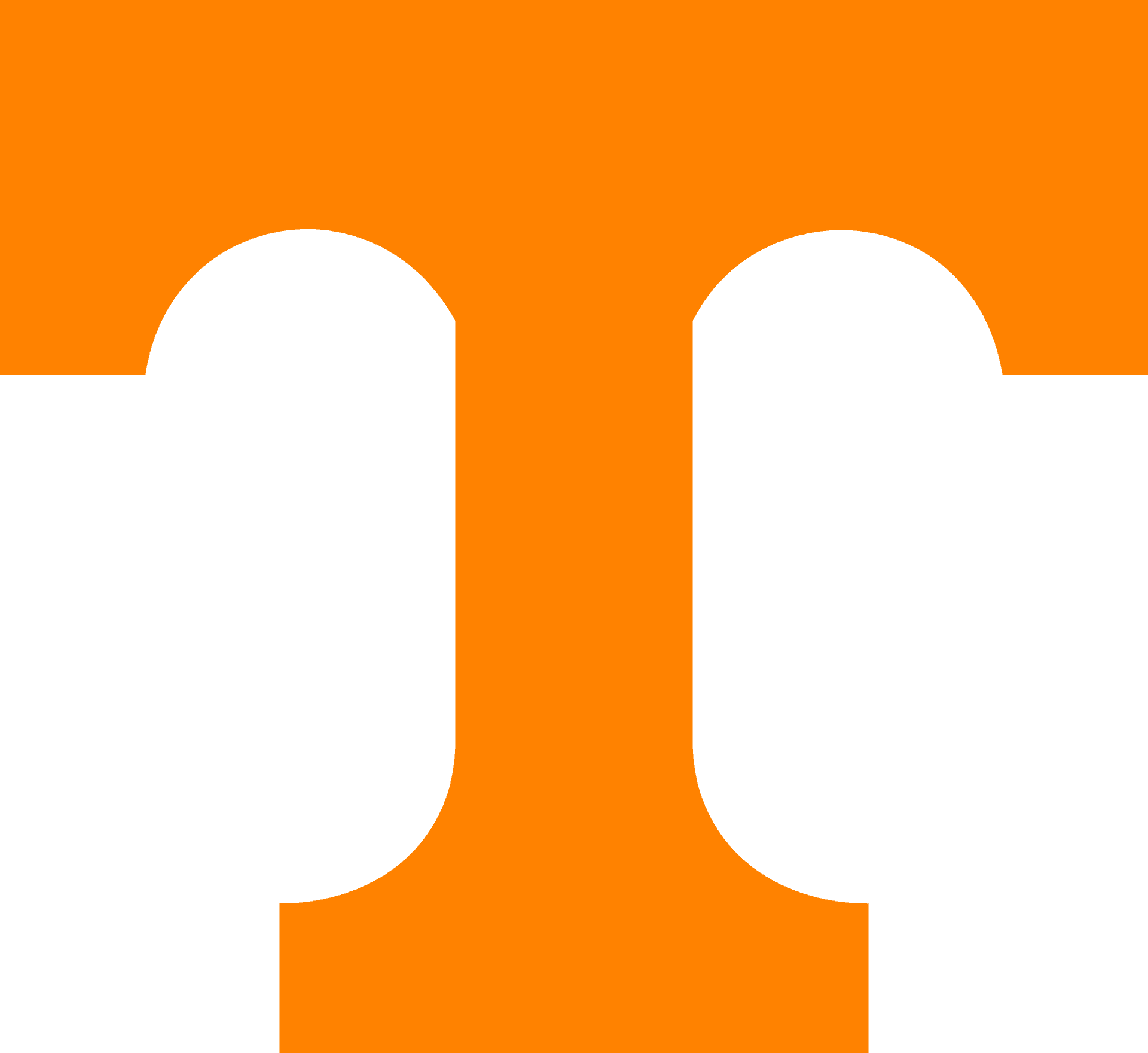 Tennessee State Logo Orangeand White PNG image