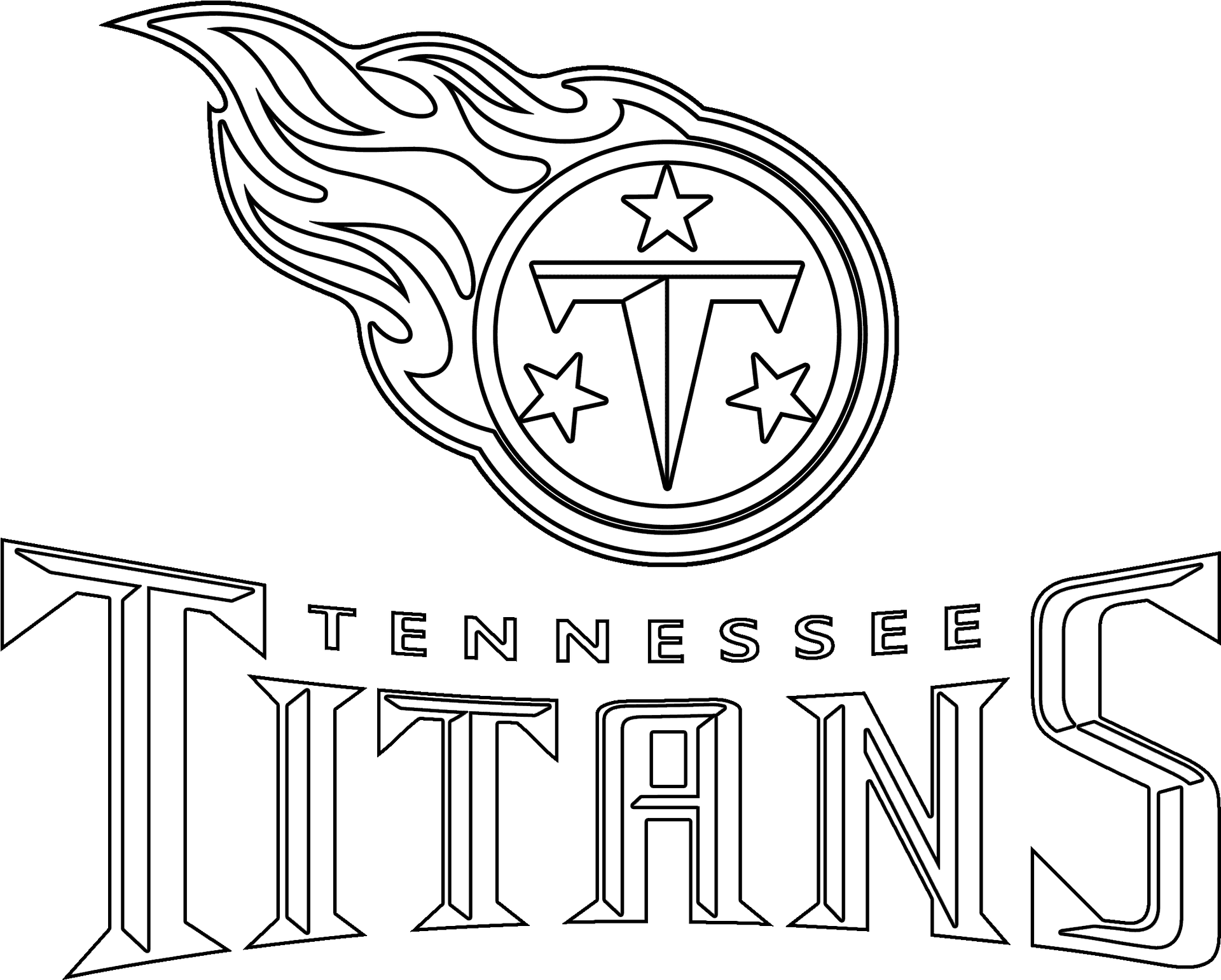 Tennessee Titans Logo Outline PNG image