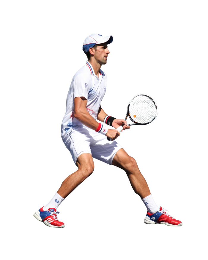 Tennis Player Action Shot PNG image