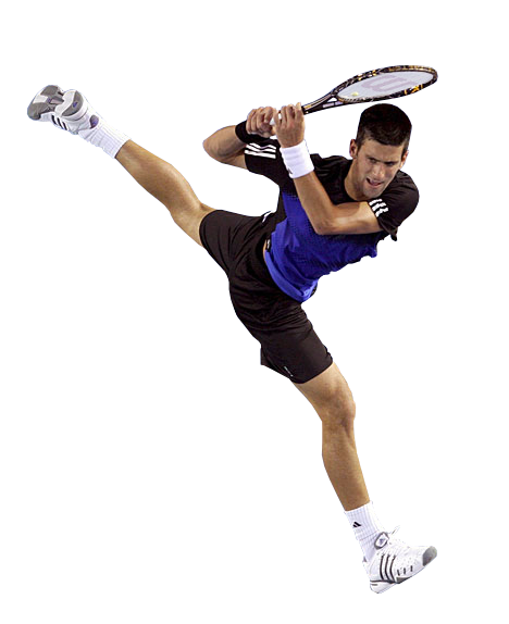 Tennis Player Action Shot PNG image