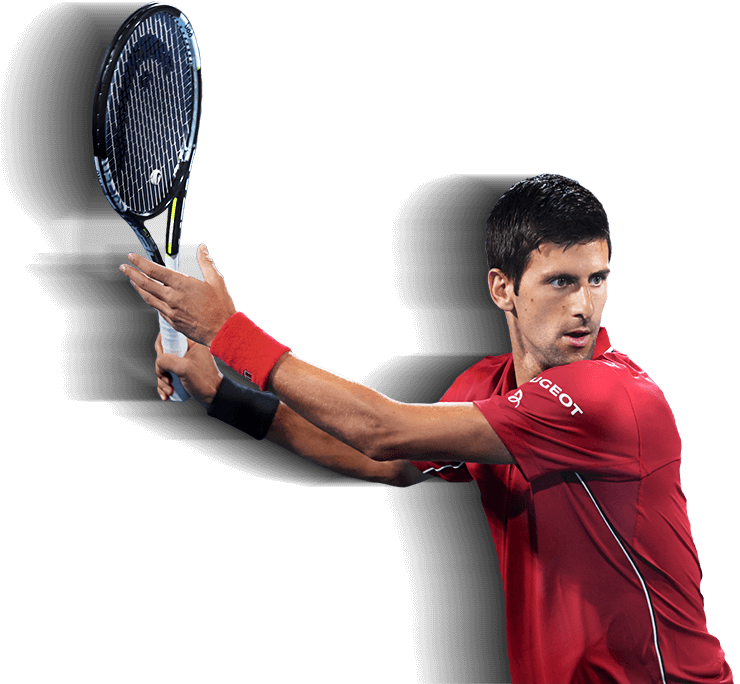 Tennis Player Backhand Preparation PNG image