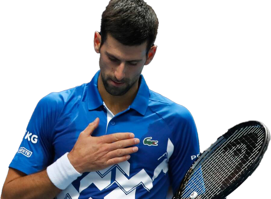 Tennis Player Blue Shirt Gesture PNG image