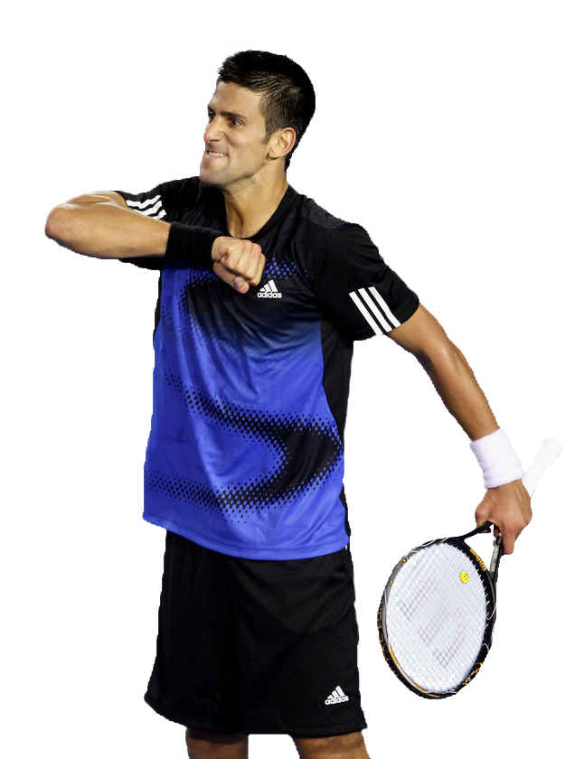 Tennis Player Celebratory Gesture PNG image